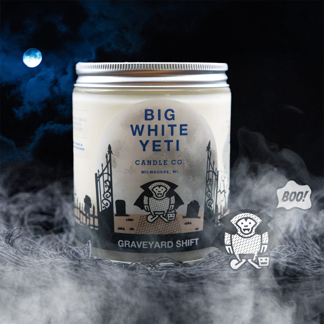 Halloween Limited Edition Graveyard Shift - 8oz glass jar soy candles