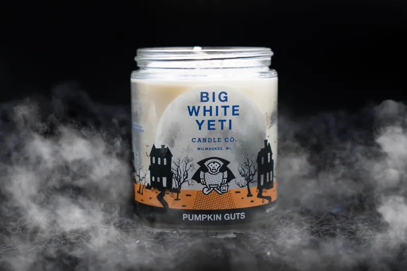 Halloween Limited Edition Pumpkin Guts - 8oz glass jar soy candles