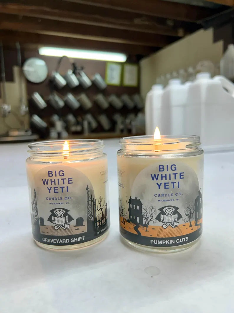 Halloween Limited Edition Graveyard Shift - 8oz glass jar soy candles