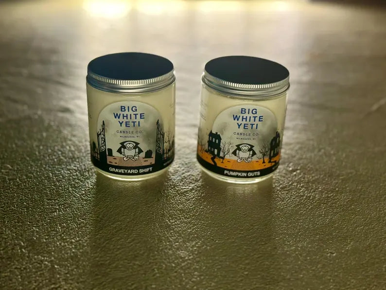 Halloween Limited Edition Graveyard Shift - 8oz glass jar soy candles