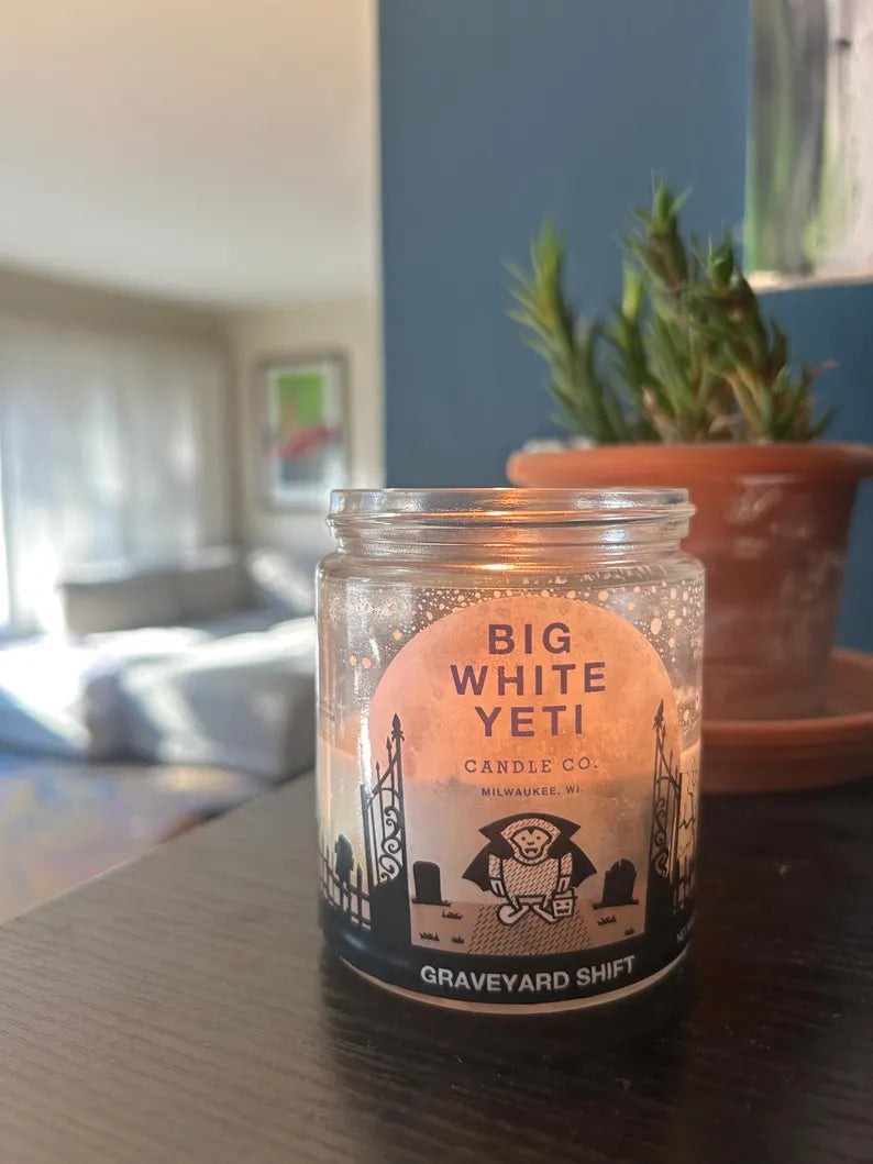 Halloween Limited Edition Graveyard Shift - 8oz glass jar soy candles