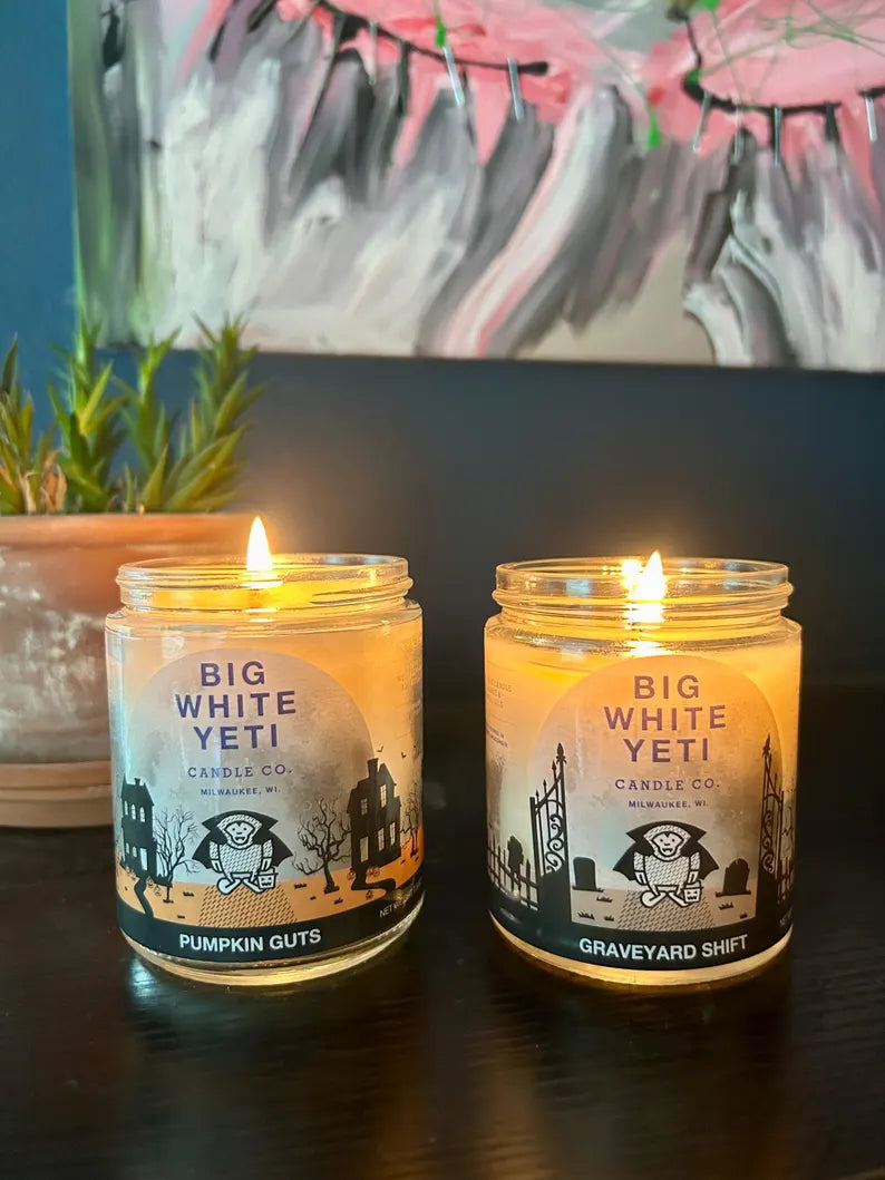 Halloween Limited Edition Graveyard Shift - 8oz glass jar soy candles