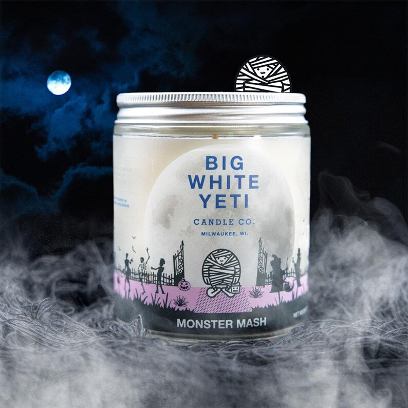 Halloween Limited Edition Monster Mash - 8oz glass jar soy candles