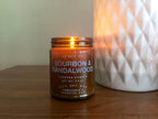 Bourbon + Sandalwood Soy Candle- 8oz Amber Jar