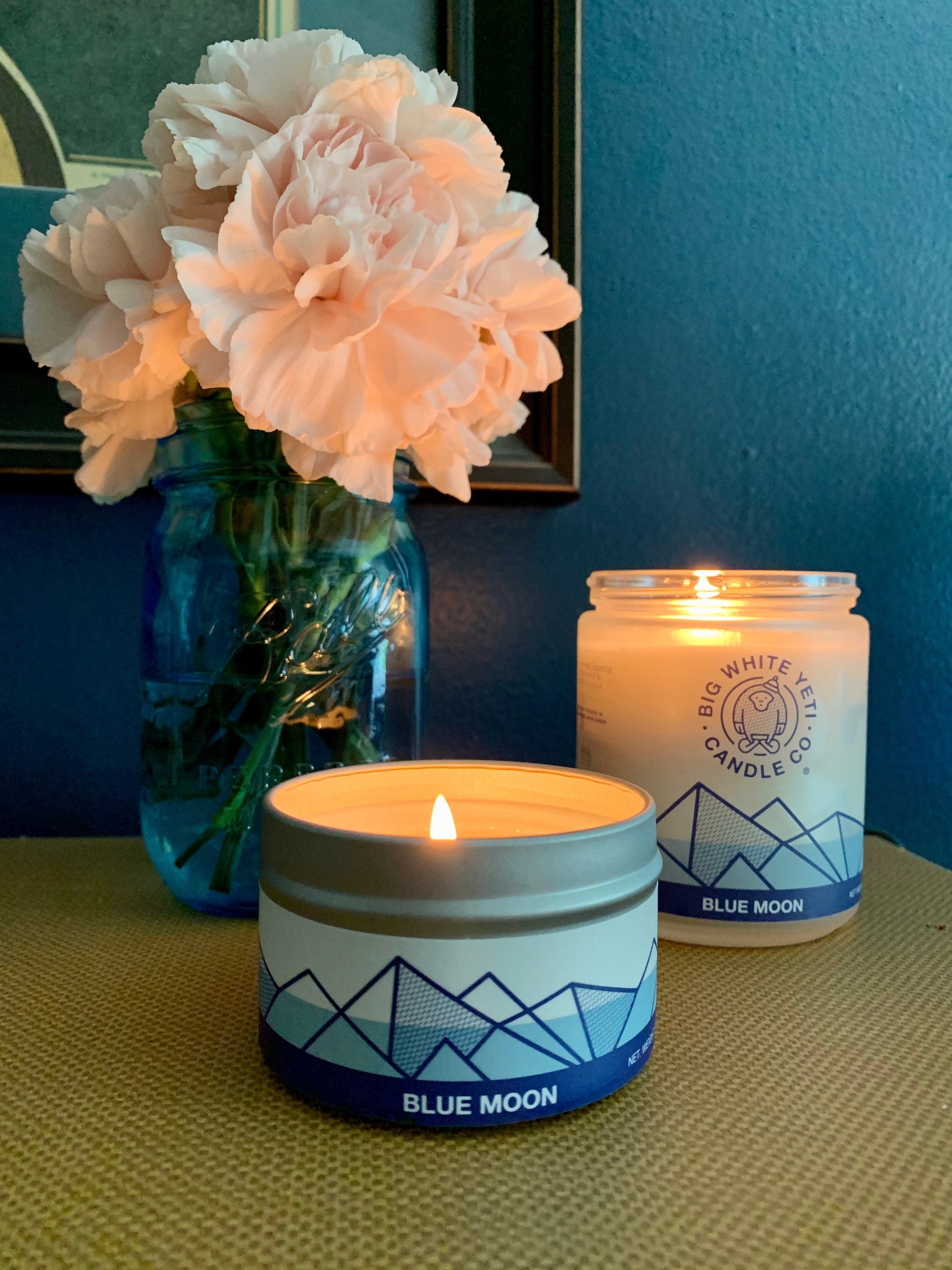 Blue Moon Soy Candle - 6oz tin or 8oz  glass jar