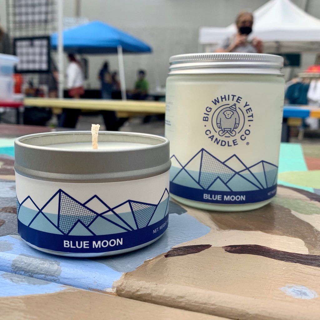 Blue Moon Soy Candle - 6oz tin or 8oz  glass jar