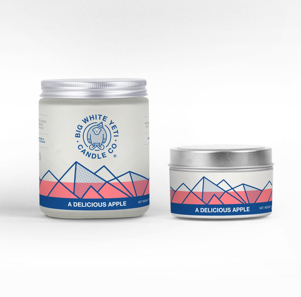 A Delicious Apple Soy Candle - 6oz tin or 8oz glass jar