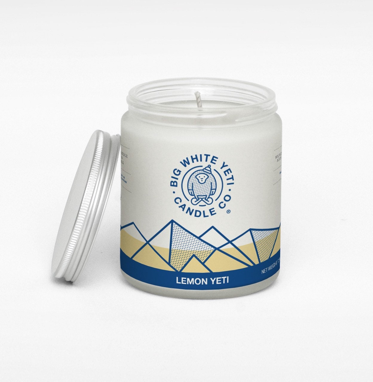 Lemon Yeti Soy Candle - 6oz tin or 8oz glass jar