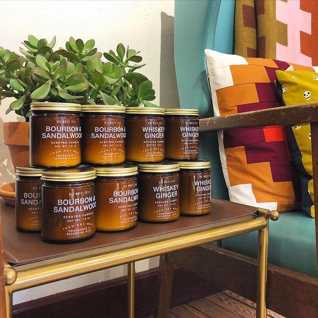Whiskey Ginger Soy Candle- 8oz Amber Jar