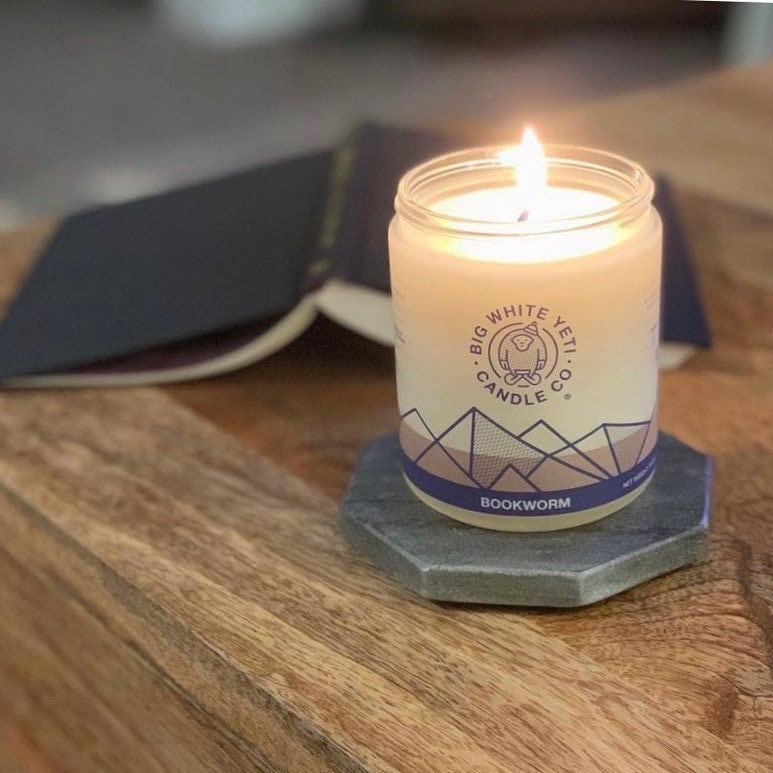 Bookworm Soy Candle - 6oz tin or 8oz glass jar