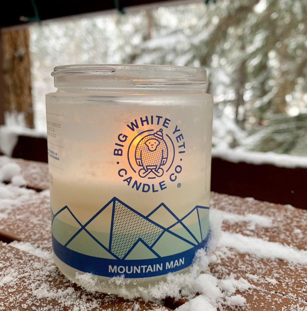 Mountain Man Soy Candle - 6oz tin or 8oz  glass jar