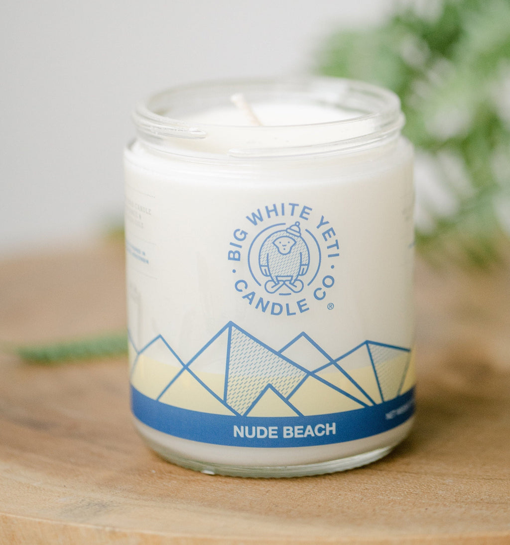 Nude Beach Soy Candle - 6oz tin or 8oz glass jar