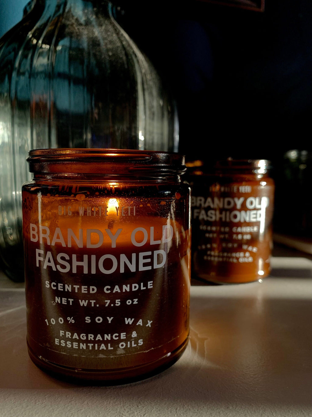Brandy Old Fashioned Soy Candle- 8oz Amber Jar