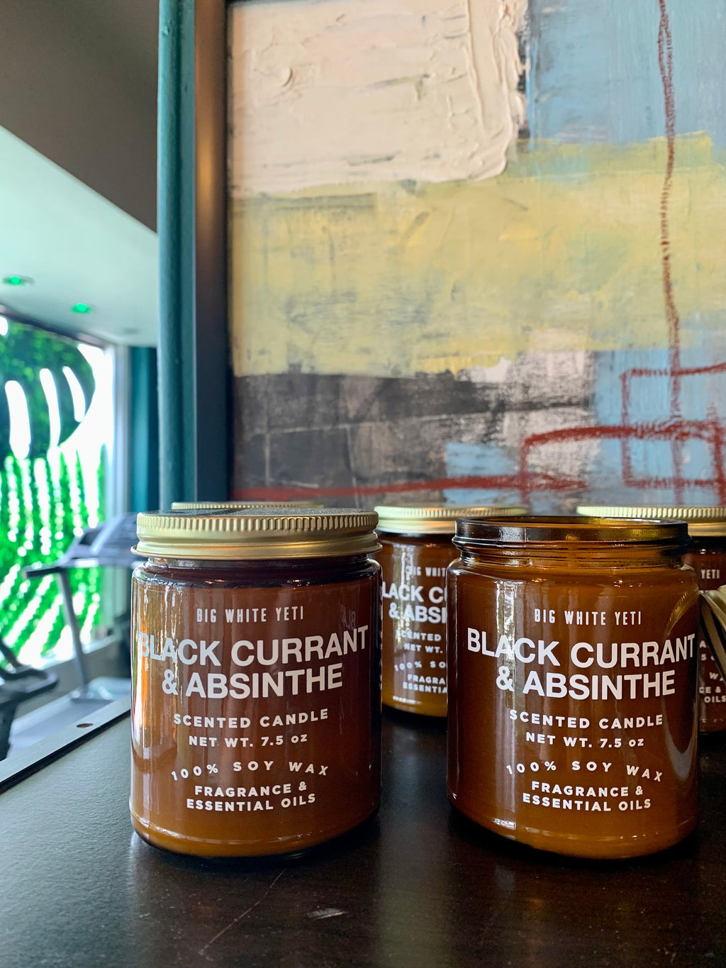 Black Currant + Absinthe Soy Candle- 8oz Amber Jar