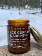 Black Currant + Absinthe Soy Candle- 8oz Amber Jar