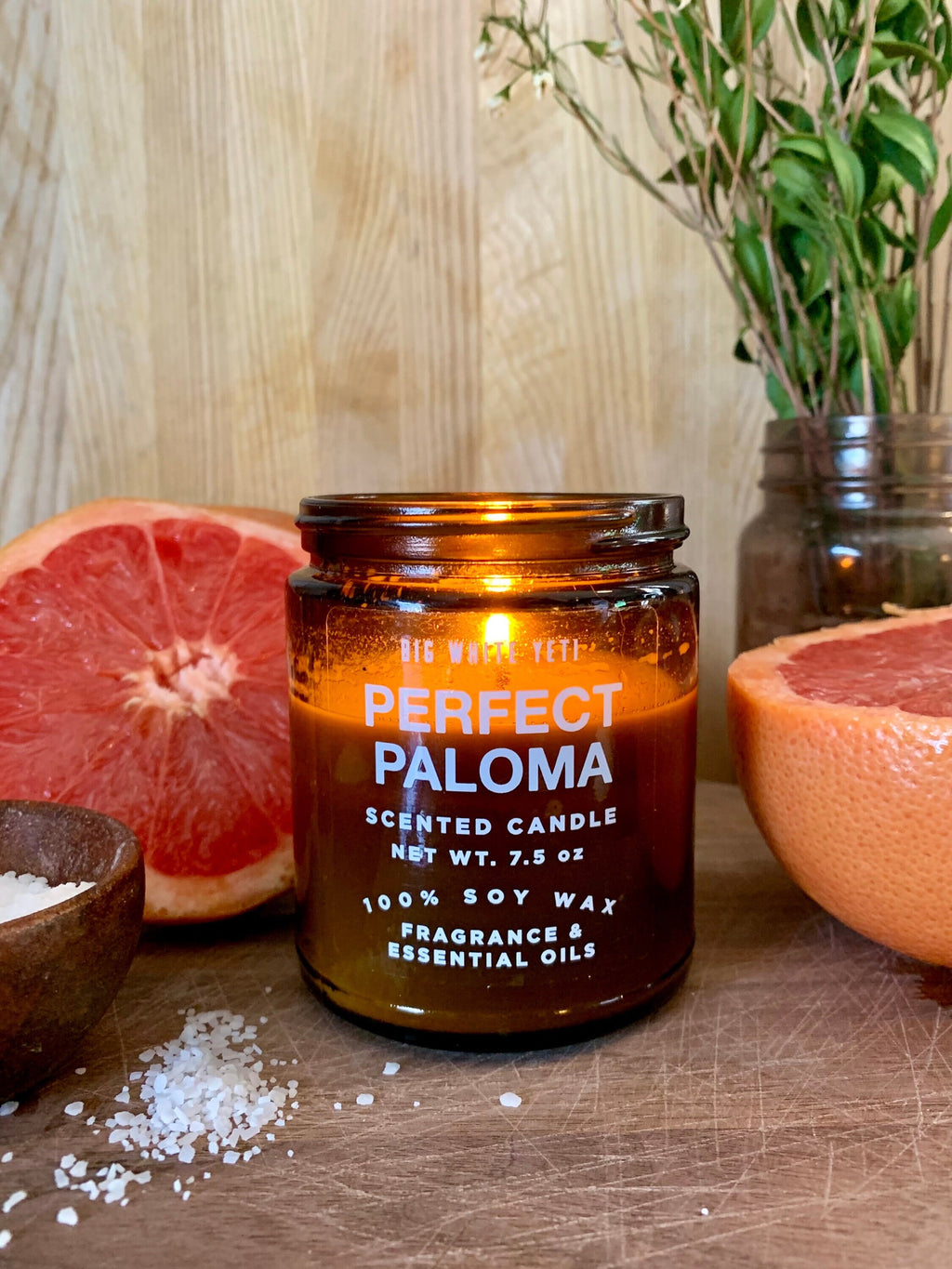 Perfect Paloma 100% soy candle - 8oz Amber Jar