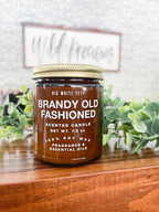 Brandy Old Fashioned Soy Candle- 8oz Amber Jar