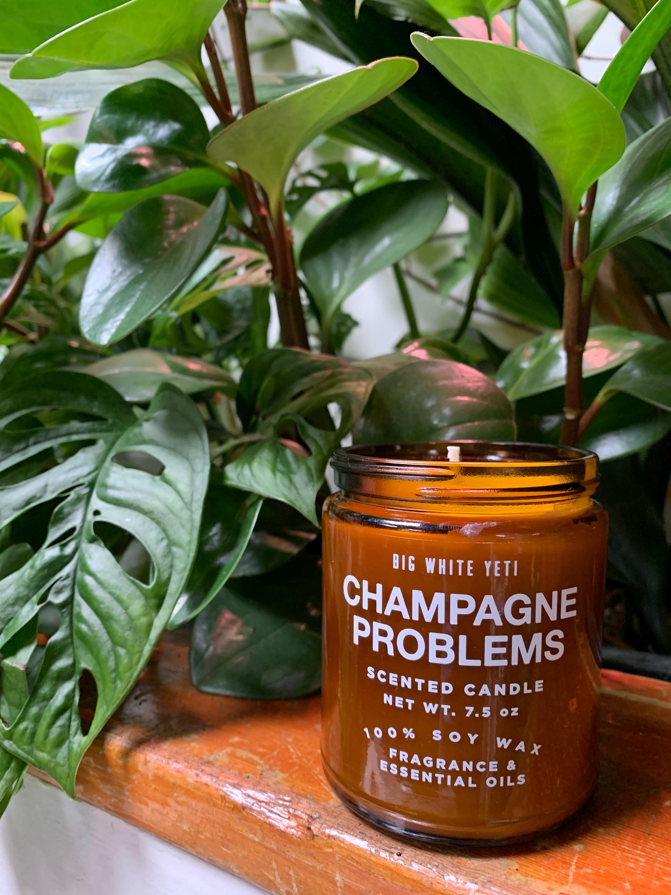Champagne Problems Soy Candle- 8oz Amber Jar