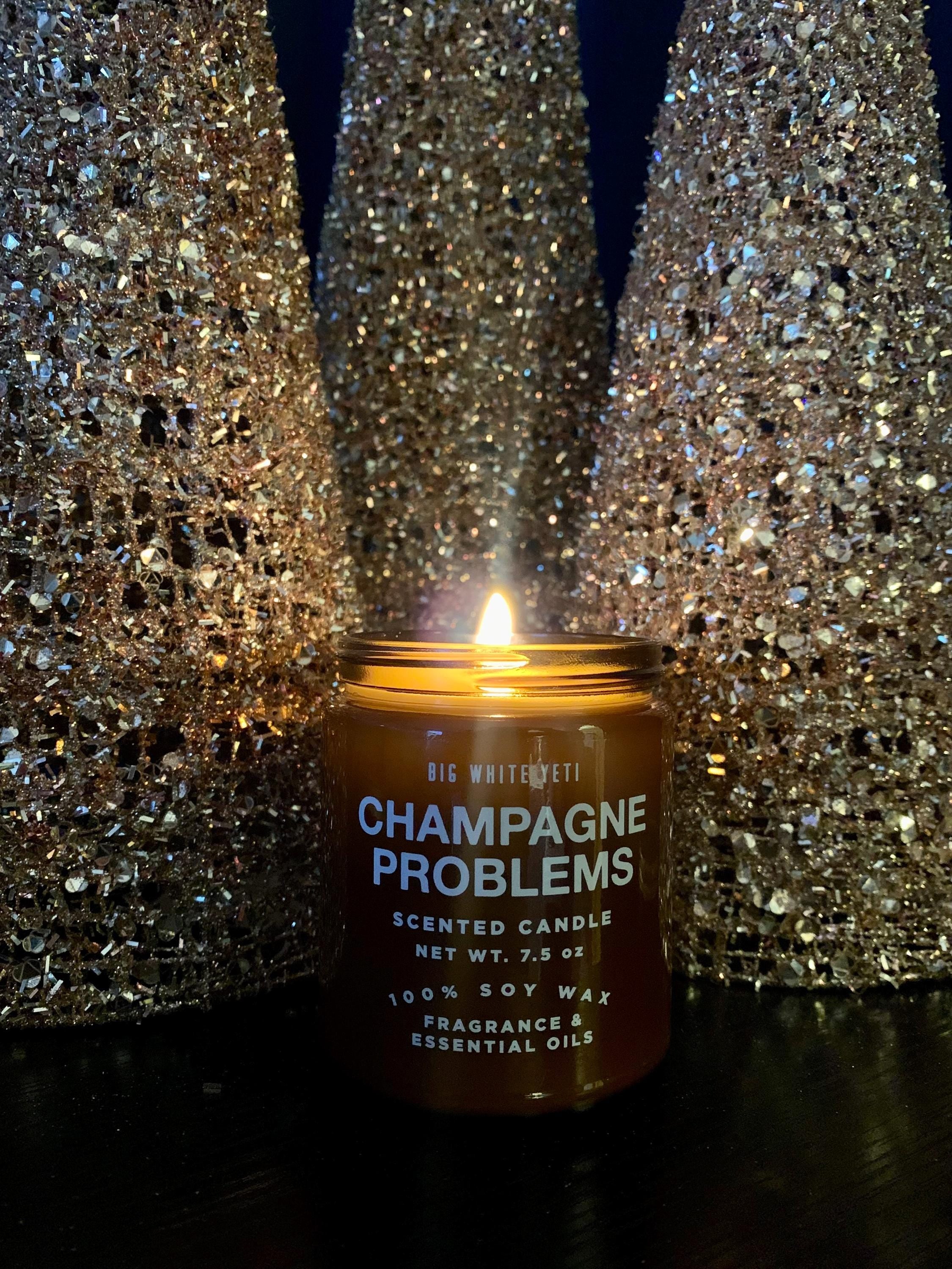 Champagne Problems Soy Candle- 8oz Amber Jar