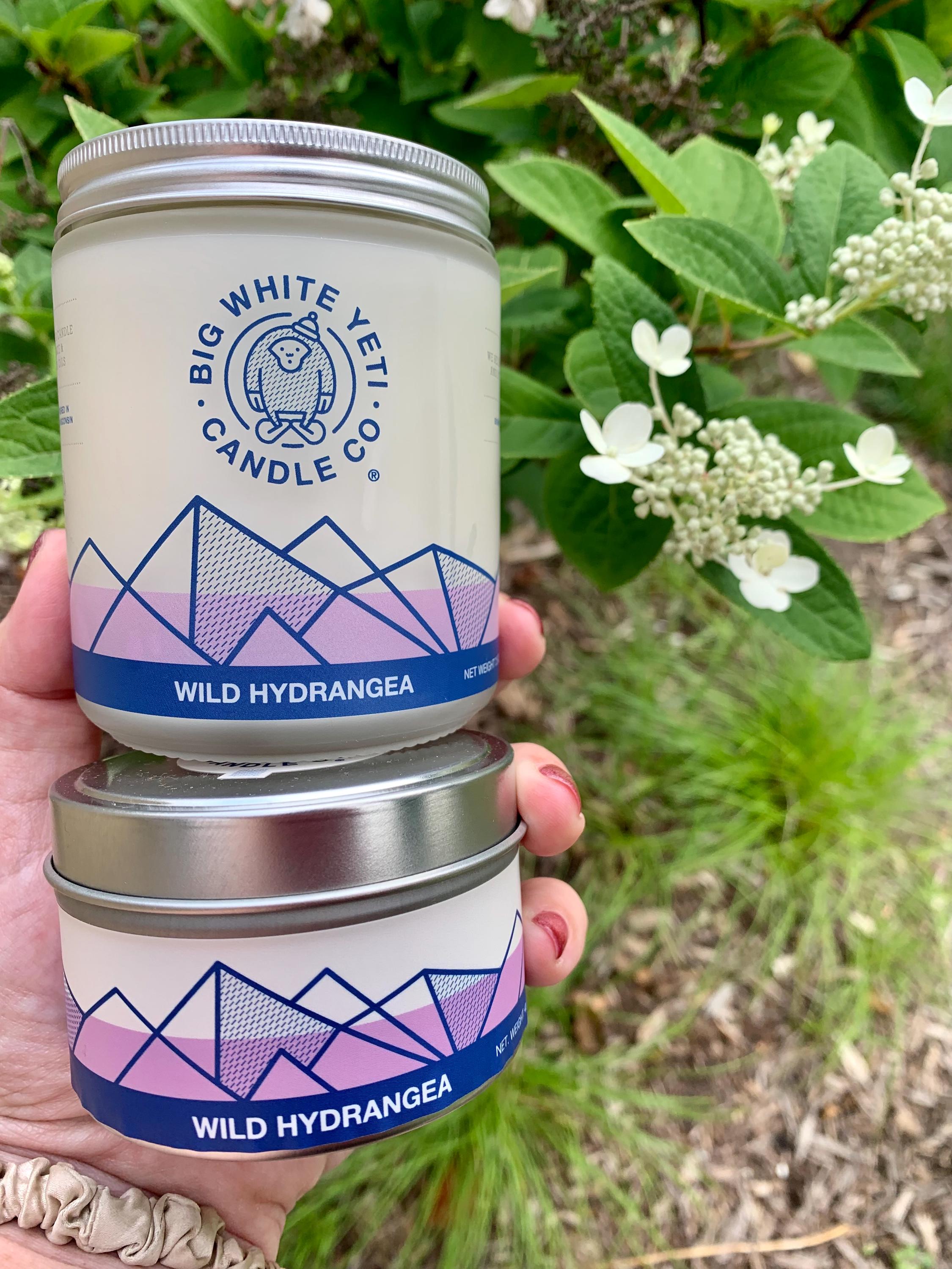 Wild Hydrangea Soy Candle - 6oz tin or 8oz glass jar