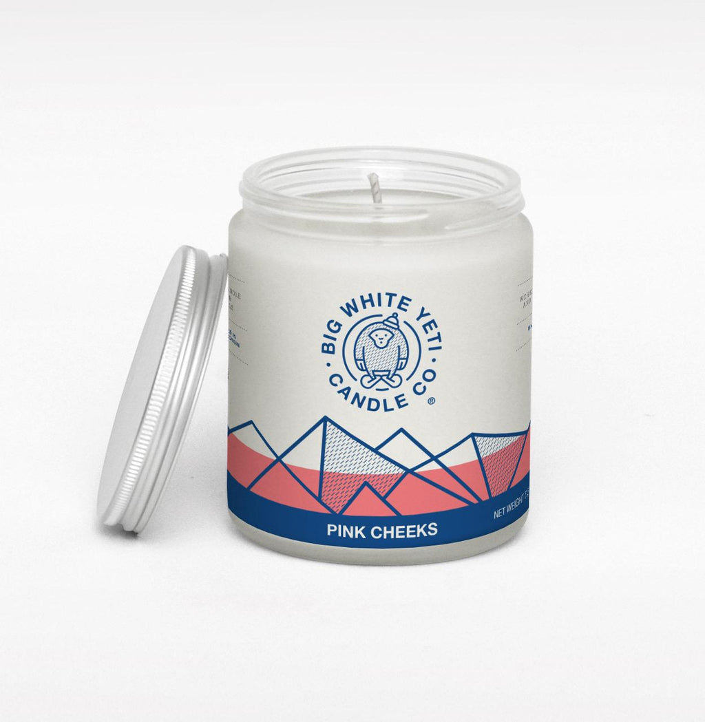 Pink Cheeks Soy Candle -  8oz glass jar, 6oz silver tin, or flameless reed diffuser