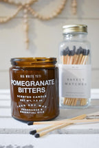 Pomegranate Bitters Soy Candle- 8oz Amber Jar