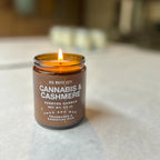 Cannabis and Cashmere Soy Candle- 8oz Amber Jar